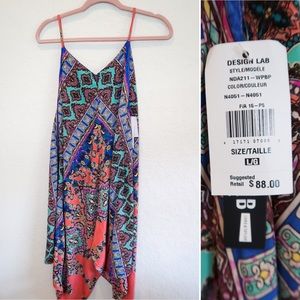 NWT Lord & Taylor Paisley Asymmetrical Dress